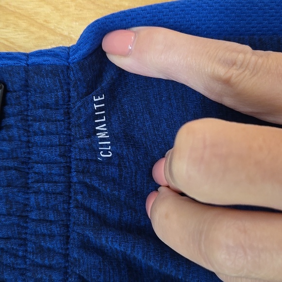 Boys Blue White Adidas Nylon Gym Athletic Shorts size Medium 10 / 12 - Picture 4 of 6